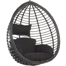 Steel Outdoor Hanging Chairs Beliani Tollo - Black