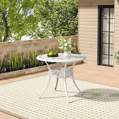 Outdoor Bistro Tables Living and Home Vintage Round Cast Aluminum Garden Table Large