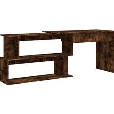 vidaXL Scrivania Angolare Rovere Fumo 200x50x76 cm Legno Multistrato Scrittoio 50x200cm