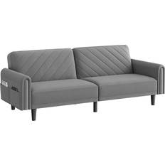 Grey - Metal Sofas Yaheetech U110114785 Dark Grey Sofa 202cm 3 Seater