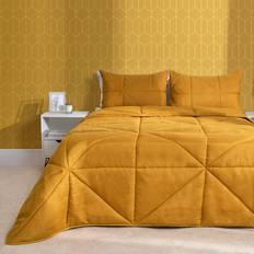 Satin Duvet Covers OHS Geo Duvet Cover Yellow (220x230cm)