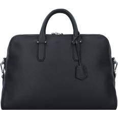 Skind - Sort Weekendtaske BOSS Madison Holdall Kornet Læder Weekendtaske - Black