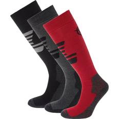 Bergenz Ski Socks Pack - Black/Chilli Red/Dark Grey