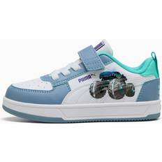 Turkosa Sneakers Barnskor Puma Monster Trucks Caven 2.0 Lo Hot Wheels Sneakers - Cool Blue/White