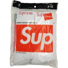 Supreme Strømper Supreme Hanes Crew Socks - White