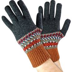 Men - Orange Gloves & Mittens Sock Snob Mens Wool Gloves Winter Cute Fairisle Gloves - Orange