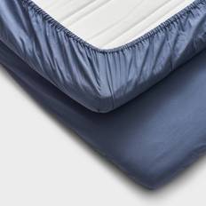 Dra på lakan - Percale Underlakan Cura of Sweden Calm Cotton Underlakan Blå (200x160cm)