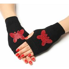 Cotton Gloves & Mittens Maxpower Autumn New Knitted Winter Gloves Rhinestone - Rivet