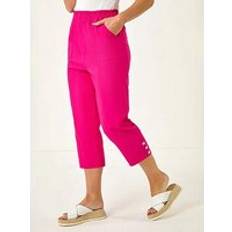 Bengaline Cropped Stretch Trouser - Pink