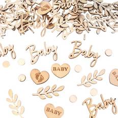 Baby Shower Party Supplies Shein 70pcs Rustic Wooden Shower Confetti Set