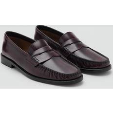 Mango Sko Mango Kirsebærrøde Loafers Læder