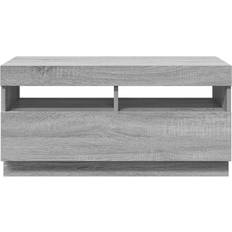 Træ TV-borde vidaXL Cabinet with Led Lights Grey Sonoma TV Bench 80x40cm