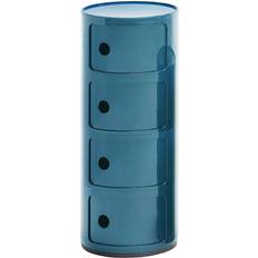 Kartell Componibili Blue Storage Cabinet 32x77cm