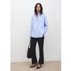 Mango Pocket Oversize Shirt - Sky Blue