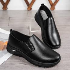 Loafers Temu Slip-On Loafers Soft Comfortable Non-slip Rubber Sole - Black