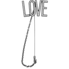 Transparent Broscher Moschino Brosch Med Inskriptionen Love - One Size