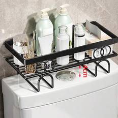 Black Over the Toilet- & Bathroom Storage Shein Over The Toilet Storage Shelf