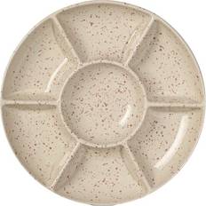 Sagaform Serving Dishes Sagaform Ditte Plate Beige Burgundy Serving Dish