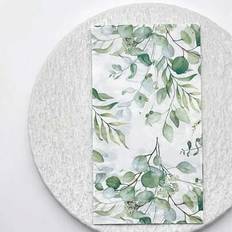 Shein Large-Sized Colored Green Leaf Tissue Napkins 15.75 x 13 Inch