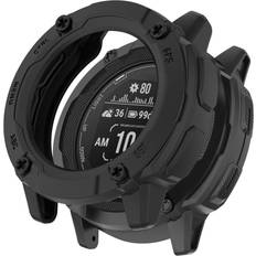 Garmin Instinct Klockarmband INCOVER Instinct 2X Solar Flexibelt TPU Plast Skal Svart