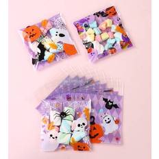 Shein 100Pcs Cartoon Halloween Pumpkin Ghost Spider Bat