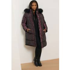 Purple Coats Yours Puffer Midi Coat Women's - Purple