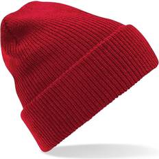 Adult Beanies Beechfield Heritage Premium Plain Beanie Hat - Classic Red