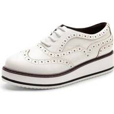 Buckle - Women Oxford Shein Platform Oxfords Lace-Up Wingtips Round Toe Dress Shoes