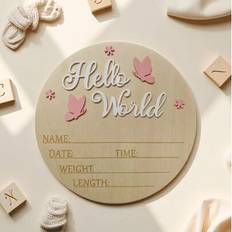 Photoframes & Prints Shein Newborn Photography Props Hello World Birth Sign