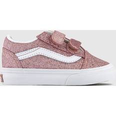 Kids Old Skool Toddler Trainers Glitter Rose Gold Multi