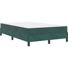 vidaXL Boxmadras Med Topmadras Mørkegrøn 120 x 210 cm Fløjl Kontinentalseng