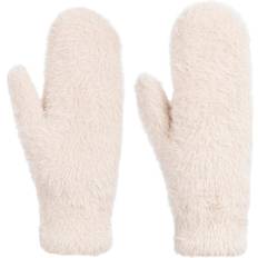 Grey - Women Mittens Trespass Knitted Ski Mitts Lined Seth - Soft Stone