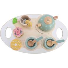 Wooden Teapot Tea Cup Set