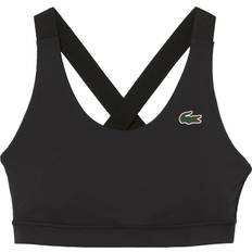 Lacoste BH:ar Lacoste Womens Ladies Cross Strap Back Sports Bra - Black