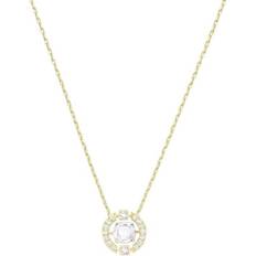 Swarovski Gula Smycken Swarovski Halsband Kvinnor Gnistrande Dans Rund Guld