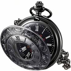 Pocket Watches Shein Vintage Quartz Pocket Watch With Chain