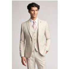 Beige - Men Suits Ted Baker Slim Fit Turner Stone Sharkskin Suit Jacket - Beige