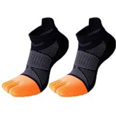 Orange - Running Clothing Winter Cotton Short Five Toe Socks - Orange