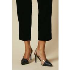 Low Heel Heels & Pumps Dorothy Perkins Wide Fit Detroit Slingback Court Shoes - Natural Black