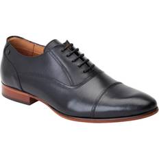 Synthetic Derby Base London Mens Angelo Leather Derby Shoes - Black