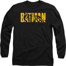BM3443-AL-2 Batman Text On Black T-Shirt