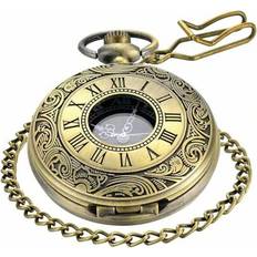 Pocket Watches Shein Vintage Quartz Pocket Watch With Chain