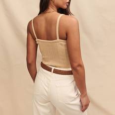 Wide Tank Tops Nobody's Child Women's Wide Rib Cami Top - Cream