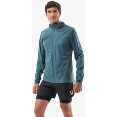 Blå - Løb Regntøj Compressport Tempest Waterproof Jacket Løbejakke Herrer - Blå