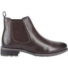 Adult Boots Hush Puppies Sammie Leather Flat Chelsea Boots - Brown