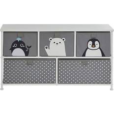 Grey Storage Boxes Kid's Room Liberty House Toys Kids 5 Drawer Arctic Storage Chest Unit