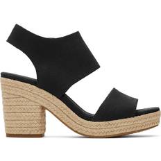 Toms Majorca Rope Platform Sandal - Basket Weave Black