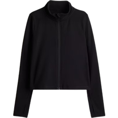 H&M Girls Outerwear H&M Sports Jacket with SoftMove - Black (1245522001)