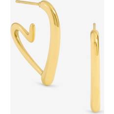 Jon Richard Waterproof Gold Plated Heart Hoop Earrings - Gold