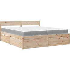 vidaXL Bed Met Lades En Matras 200x200 cm